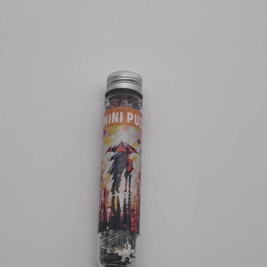 الاكريليك البلاستيك زجاجة لغز طابعة أنبوب تصميم مخصص كرتون 150200300 1000 قطعة أحجية الصور المقطوعة للأطفال في الصين