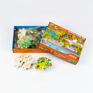 مخصصة للأطفال خشبية أحجية الصور المقطوعة لعب للأطفال الكرتون الحيوان بانوراما الألغاز اللعب